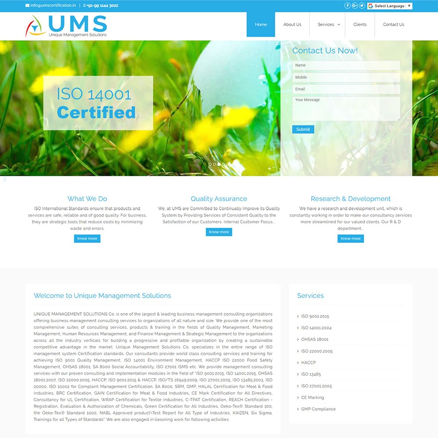 UMS Certification